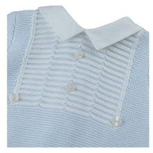 Load image into Gallery viewer, Pale Blue Knitted Romper