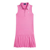 Girls Pink Pleated Polo Dress