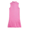 Girls Pink Pleated Polo Dress