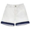 White & Navy Shorts