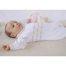 Load image into Gallery viewer, White Knitted Footless Babgrow