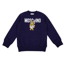 Load image into Gallery viewer, Navy Logo &amp; Teddy Bear Sweatshirt