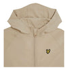 Beige Hooded Windbreaker Jacket