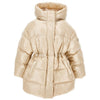 Beige Shiny Puffer Coat