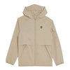 Beige Hooded Windbreaker Jacket