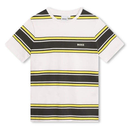 White & Yellow Striped T-Shirt