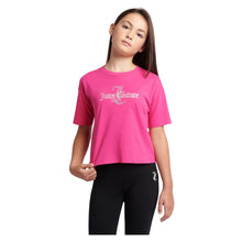 Load image into Gallery viewer, Fuschia Pink Rhinestone Logo T-shirt