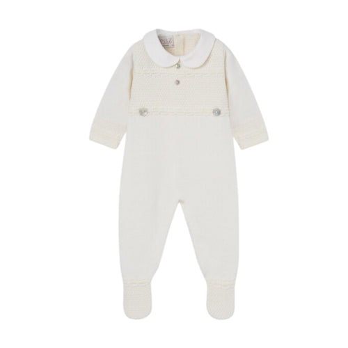 Cream Knitted Babygrow