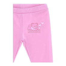 Load image into Gallery viewer, Babies Pink Teddy &amp; Metallic Heart Legging Set