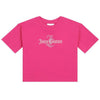 Fuschia Pink Rhinestone Logo T-shirt