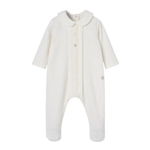 Load image into Gallery viewer, Cream Velour Babygrow