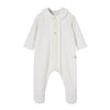 Cream Velour Babygrow