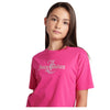 Fuschia Pink Rhinestone Logo T-shirt