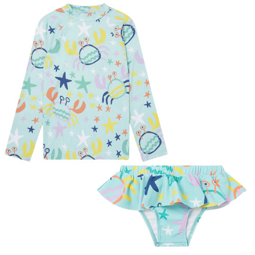 Green Sea Print Swim Set