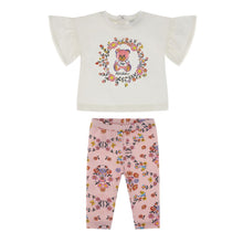 Load image into Gallery viewer, Baby Girls Pink Floral Legging Set