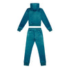 Teal Slim Leg Glitter & Diamante Logo Tracksuit