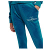 Teal Slim Leg Glitter & Diamante Logo Tracksuit