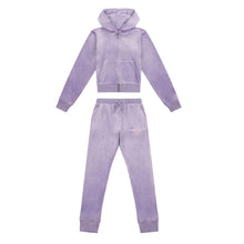 Load image into Gallery viewer, Lilac Slim Leg Glitter &amp; Diamante Logo Tracksuit