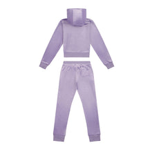 Load image into Gallery viewer, Lilac Slim Leg Glitter &amp; Diamante Logo Tracksuit