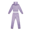 Lilac Slim Leg Glitter & Diamante Logo Tracksuit