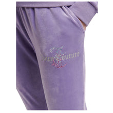 Load image into Gallery viewer, Lilac Slim Leg Glitter &amp; Diamante Logo Tracksuit