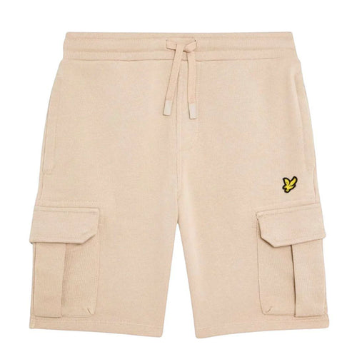 Beige Cargo Sweat Shorts