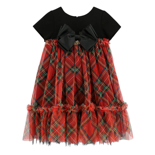 Red & Black Tartan 'Tory' Dress