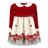 Red & Ivory Rose Dress