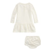 Baby Girl's Ivory Bear Dress & Knickers