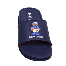 Load image into Gallery viewer, Navy &quot;POLO&quot; Bear Sliders