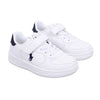 White & Navy Velcro Trainers