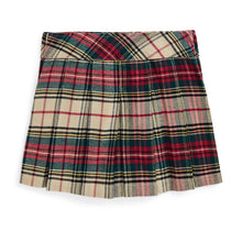 Load image into Gallery viewer, Red &amp; Green Tartan Pleated Skirt