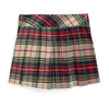 Red & Green Tartan Pleated Skirt