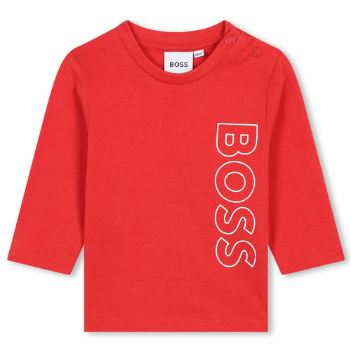 Red LS Vertical Logo T-Shirt