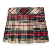 Load image into Gallery viewer, Red &amp; Green Tartan Pleated Skirt