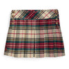 Red & Green Tartan Pleated Skirt