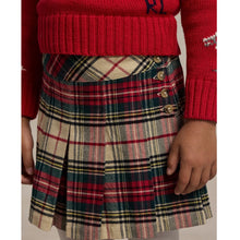 Load image into Gallery viewer, Red &amp; Green Tartan Pleated Skirt