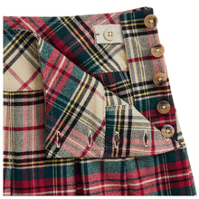 Load image into Gallery viewer, Red &amp; Green Tartan Pleated Skirt