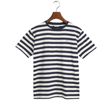 Load image into Gallery viewer, Navy Striped T-Shirt &amp; Shorts Set