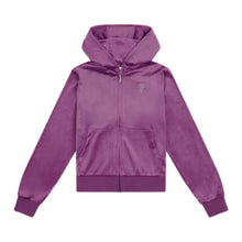 Load image into Gallery viewer, Purple Bootcut Diamante Logo Tracksuit