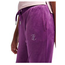 Load image into Gallery viewer, Purple Bootcut Diamante Logo Tracksuit