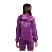 Load image into Gallery viewer, Purple Bootcut Diamante Logo Tracksuit