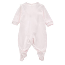 Load image into Gallery viewer, PRE ORDER - Pale Pink Lace Trim Babygrow