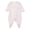 PRE ORDER - Pale Pink Lace Trim Babygrow