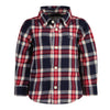 Baby Boys Navy & Red Checked Flannel Shirt