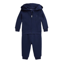 Load image into Gallery viewer, Navy Quilted Baby Tracksuit