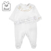 PRE ORDER - White Embroidered "Love" Babygrow