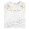 PRE ORDER - White Embroidered "Love" Babygrow