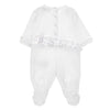 PRE ORDER - White Embroidered "Love" Babygrow