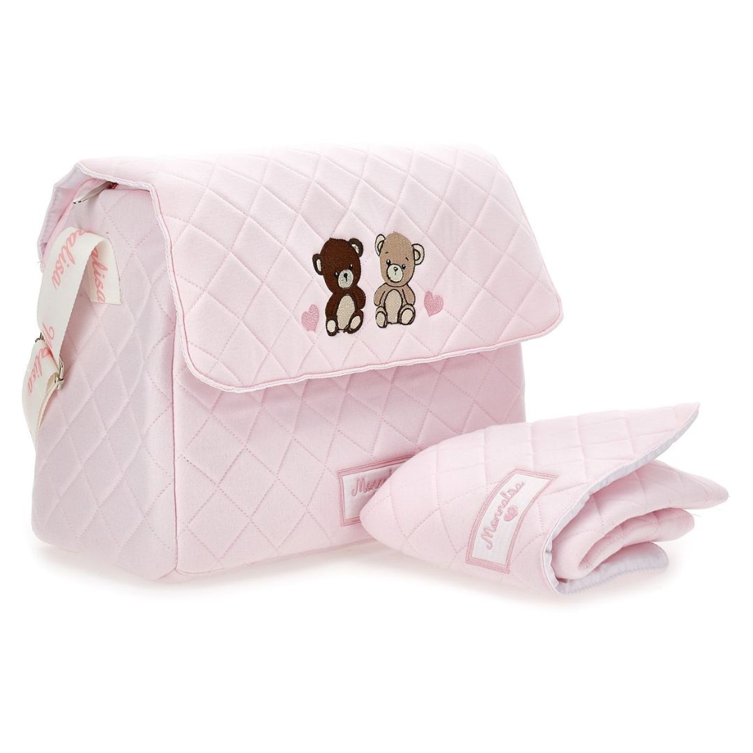 Monnalisa Pink Bear Changing Bag Mat Village Kids